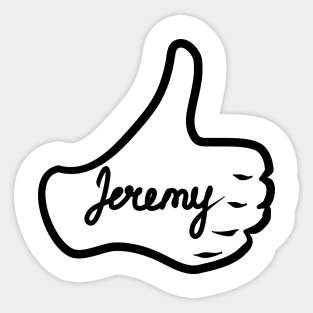 Men name Jeremy Sticker